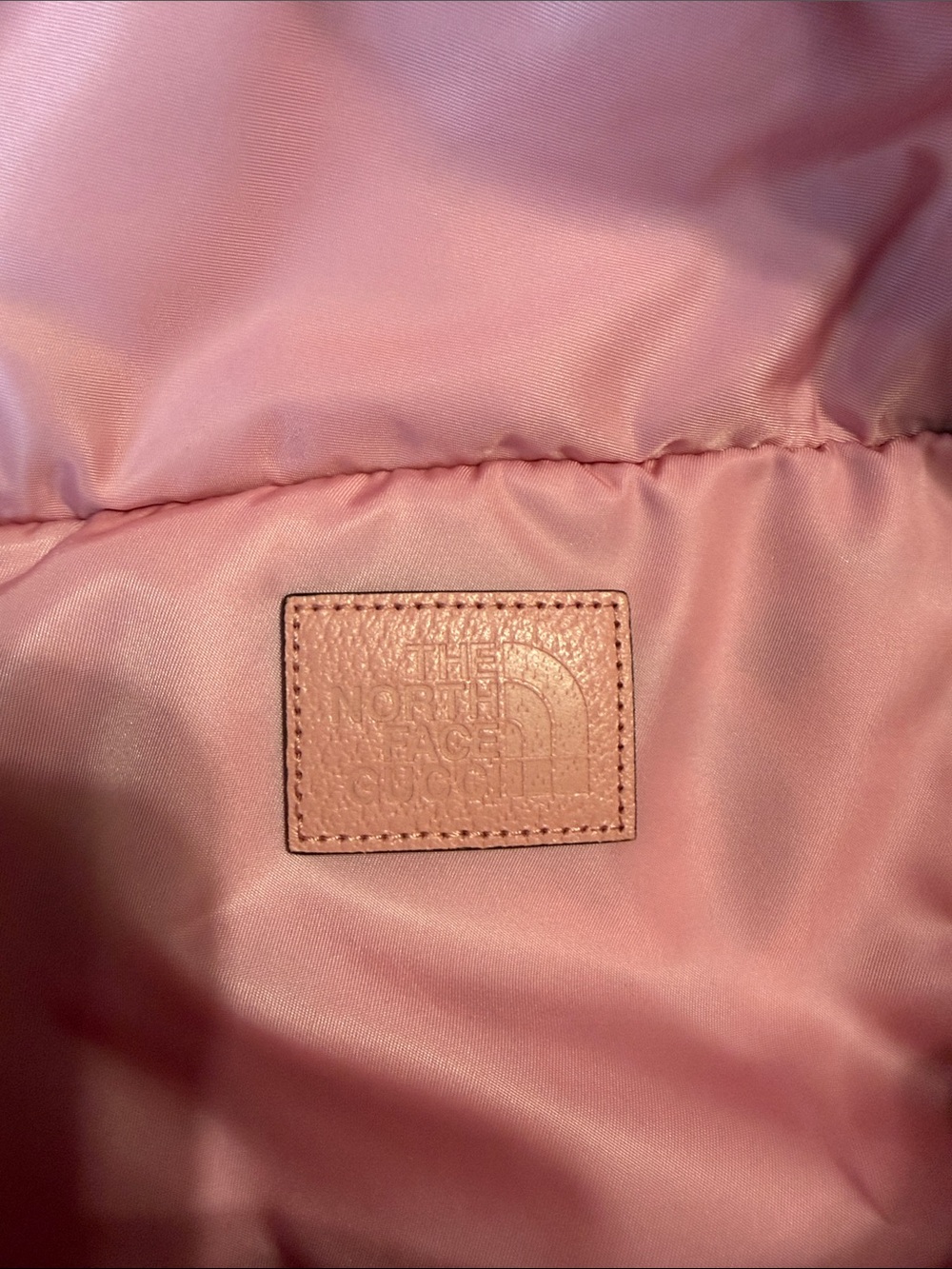Gucci x The North Face Pink Multicolor Logo Print Crossbody Belt Bag - Picture 2 of 8